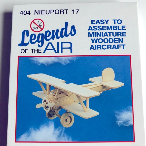 3/$15 NEW 3D Puzzle Miniature Wooden Aircraft Airplane Model 404 Nieuport 17 - Picture 3 of 16